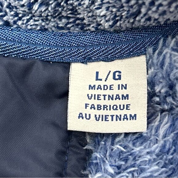 Tommy Bahamas Men’s Large Cascade Cozy Blue Half Zip Sweatshirt Front Pocket - Picture 8 of 10